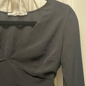 Abercrombie & Fitch Black Long Sleeve Blouse